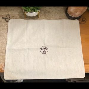 Hermès XL Tweed Drawstring Storage Dust Bag
